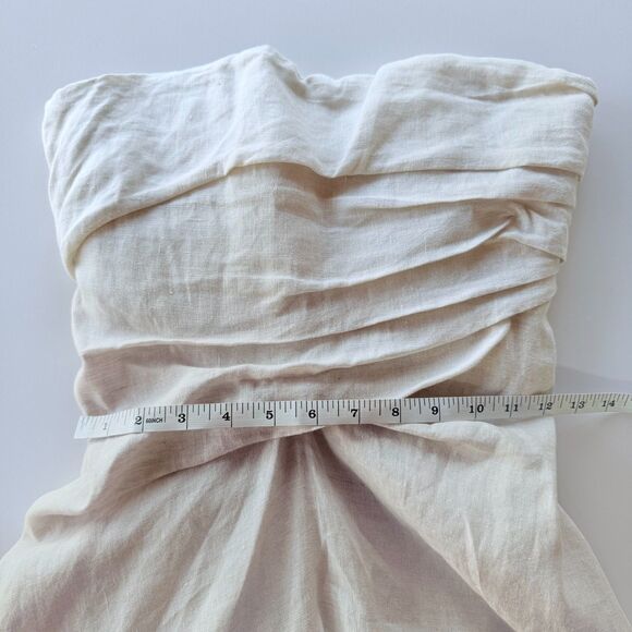 NWT STAUD Caravaggio Draped 100% Linen Maxi Dress in Natural Size 0 - Picture 15 of 15